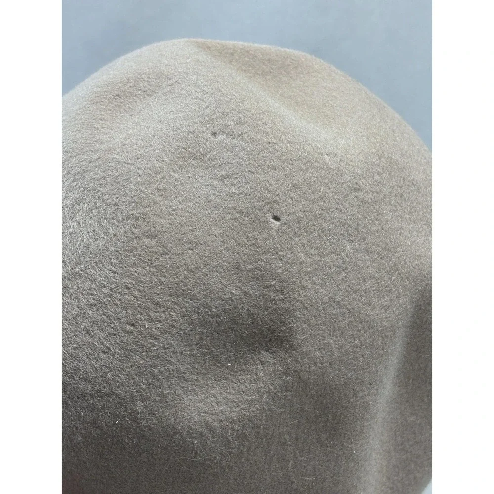 Vintage Henry Pollak Glenover Tan 100% Wool Hat Cloche New‎ York Ribbon USA